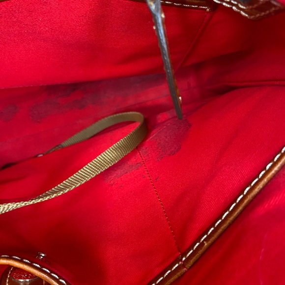 Dooney & Bourke Aqua and Brown Crossbody Bag - Picture 11 of 12